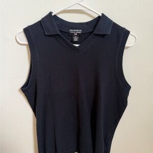 Polo by Ralph Lauren Black Sleeveless Polo Top